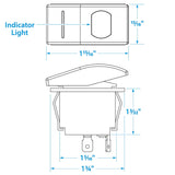 Seachoice Illuminated Rocker Switch, SPST, 3 Terminal, On/Off, Black - 50-10961 - official Seachoice product image 5