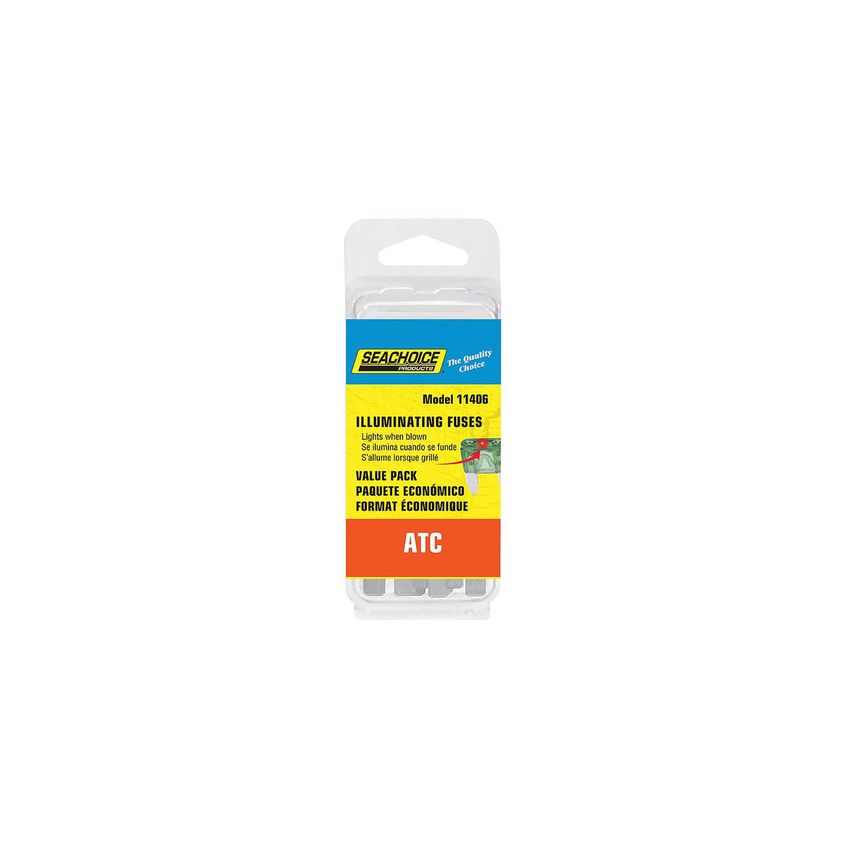 Seachoice ATC Illuminating Fuses Value Pack, Contains 25 Assorted ATC Illuminating Fuses - SC11406