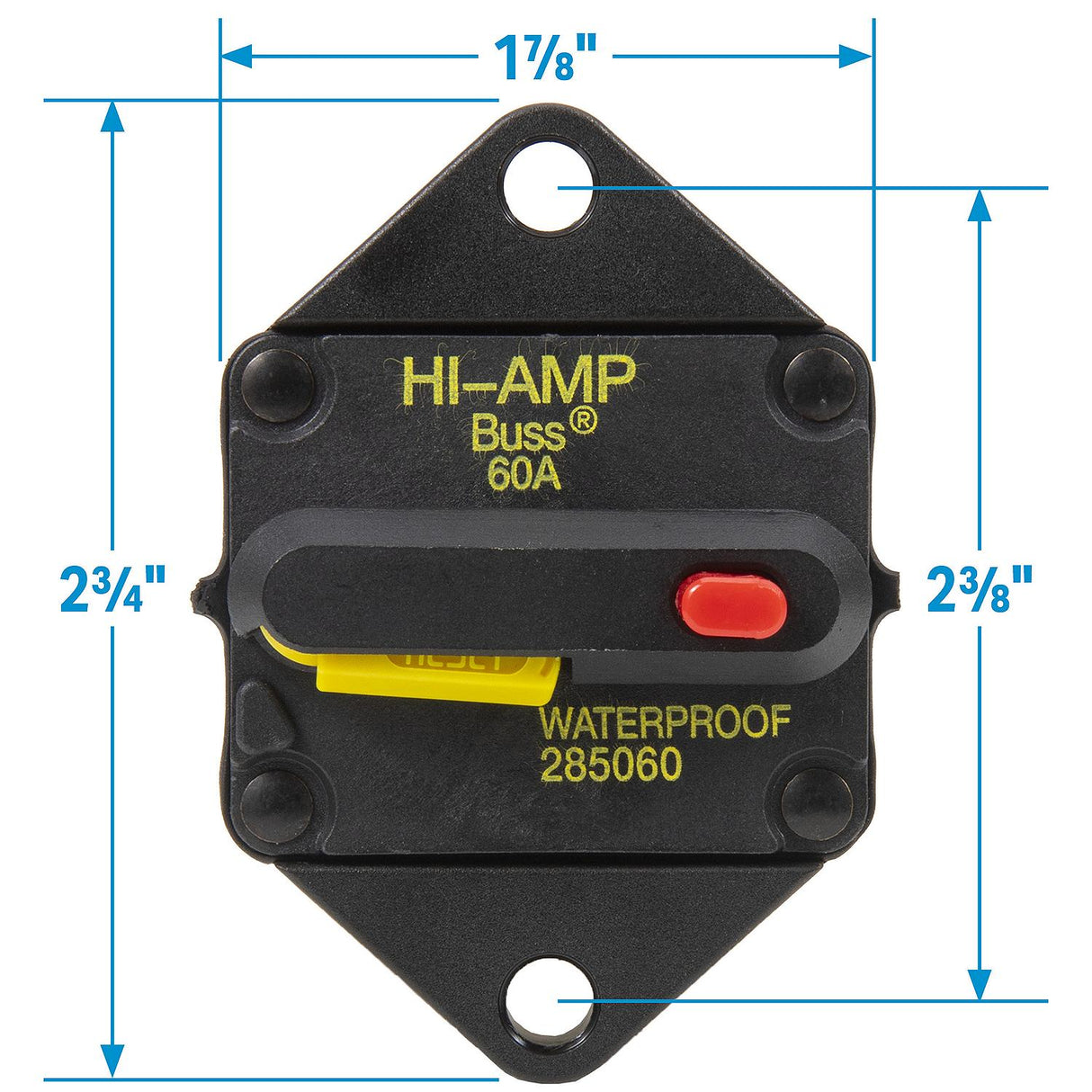Seachoice 11464 285 Series Panel Mount Circuit Breaker, 60 Amp - SC11464 - official Seachoice product image 9