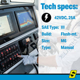 Seachoice 11478 285 Series Surface Mount Circuit Breaker, 25 Amp - SC11478 - official Seachoice product image 5
