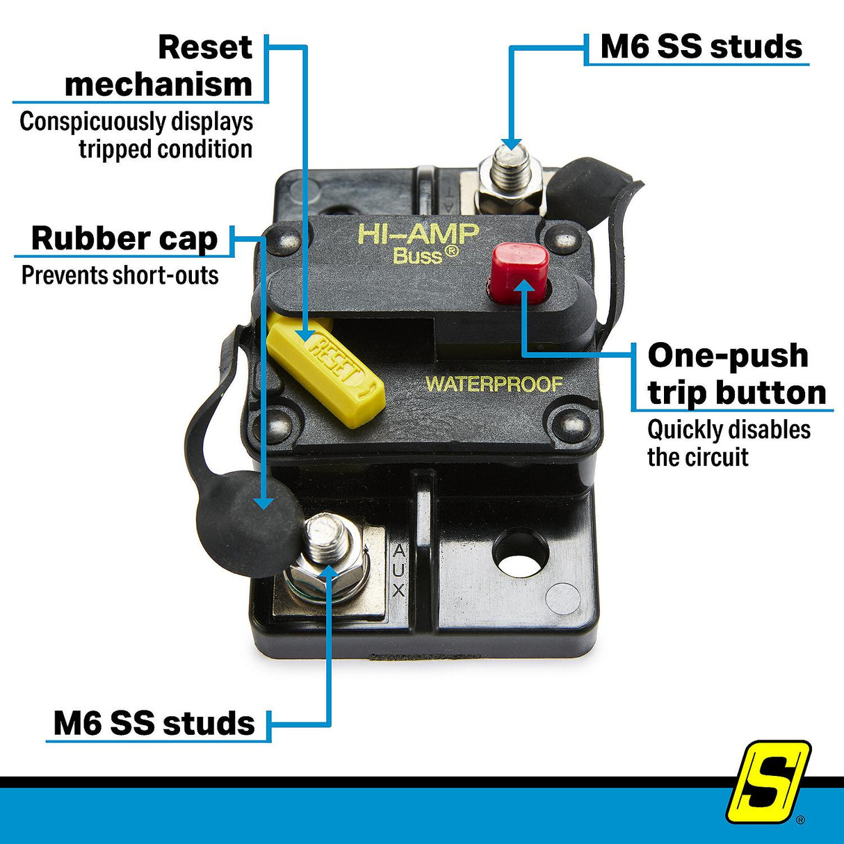 Seachoice 11479 285 Series Surface Mount Circuit Breaker, 30 Amp - SC11479 - official Seachoice product image 6