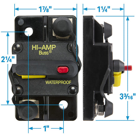 Seachoice 11481 285 Series Surface Mount Circuit Breaker, 40 Amp - SC11481 - official Seachoice product image 3