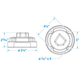 Seachoice Battery Select Switch, Disconnect Isolator Cutoff, Dual, 12 -50V - SC50-11501 - official Seachoice product image 3