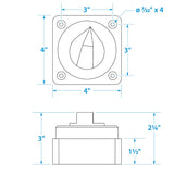 Seachoice 11561 Battery Select Switch, Compact, Disconnect Isolator Cutoff, 12 -50V - SC50-11561 - official Seachoice product image 4