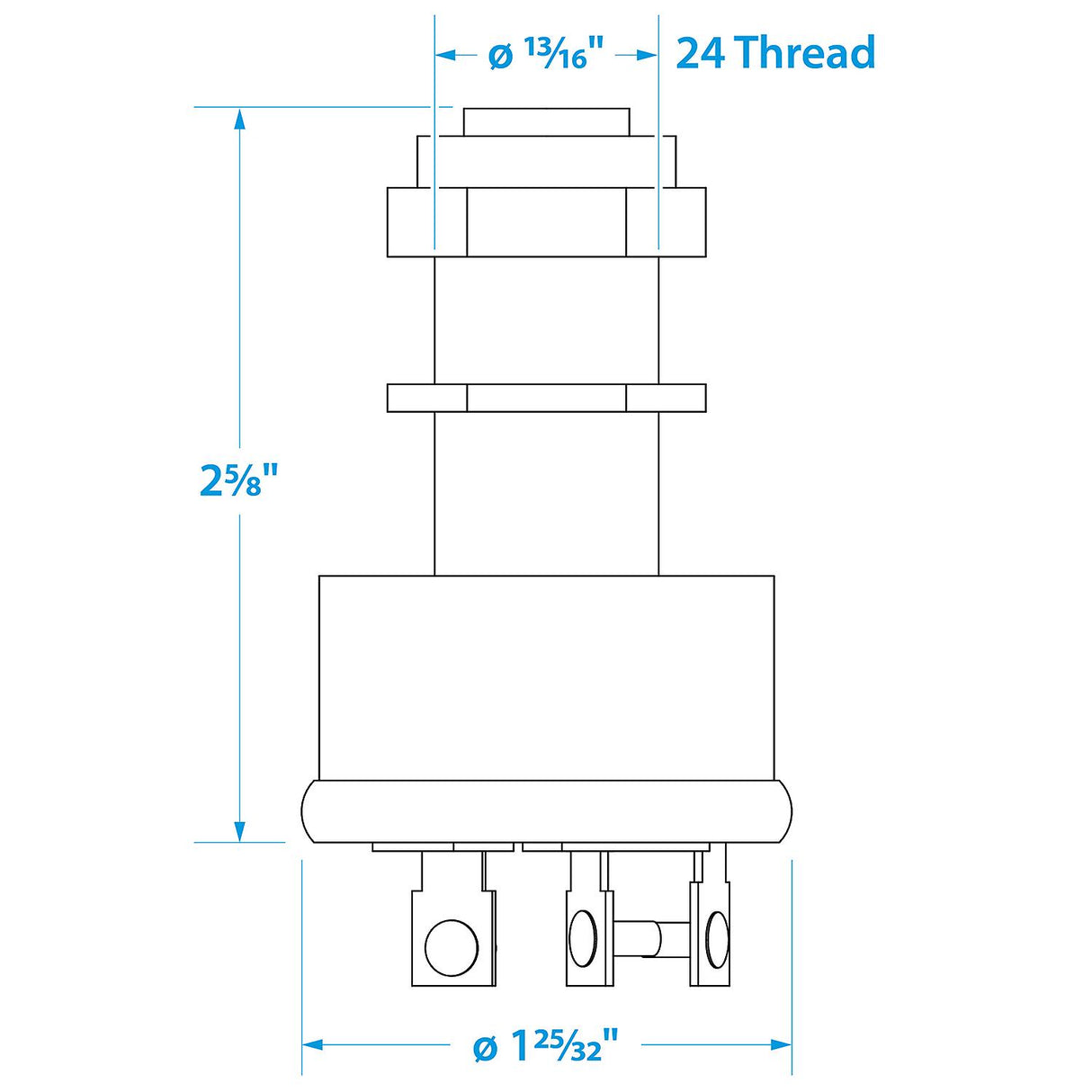 Seachoice 3-Position Heavy Duty Ignition Starter Switch - 50-11621 - official Seachoice product image 4
