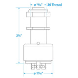 Seachoice 3-Position Heavy Duty Ignition Starter Switch - 50-11641 - official Seachoice product image 2