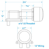 Seachoice 2-Position Off/Momentarily On Push Button Switch, 6-36V, 18 Gauge Wire Leads - 11761 - official Seachoice product image 3