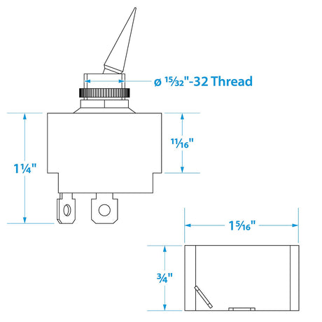 Seachoice 2-Position Toggle Switch, On/Off - 12001 - official Seachoice product image 7