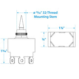 Seachoice 3-Position Toggle Switch, Momentary On/Off/Momentary On - 12031 - official Seachoice product image 7