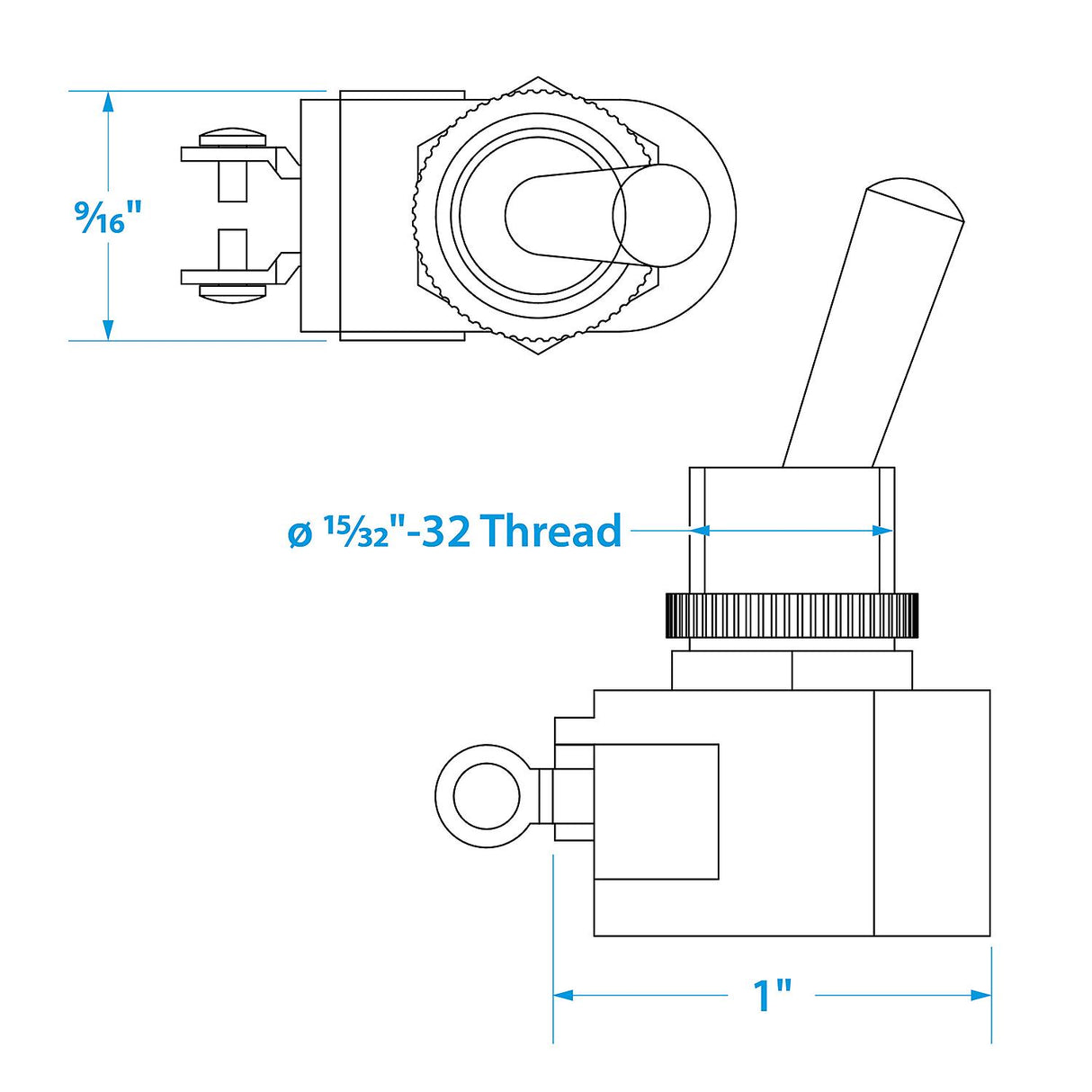 Seachoice 2-Position Heavy Duty Toggle Switch, On/Off, 2 Screw Type Terminals - 1206 - official Seachoice product image 7