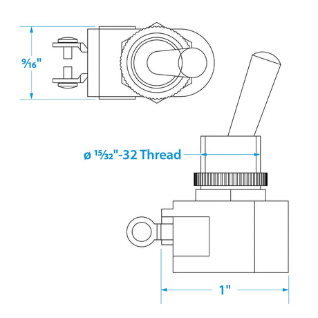 Seachoice 2-Position Heavy Duty Toggle Switch, On/Off, 2 Screw Type Terminals - 1206 - official Seachoice product image 7