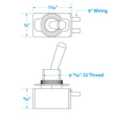 Seachoice 2-Position Heavy Duty Toggle Switch, On/Off, 6 in. Wire Leads - SC50-12071 - official Seachoice product image 6
