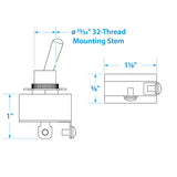 Seachoice 2-Position Boat Toggle Switch, Off/On - SC50-12101 - official Seachoice product image 2