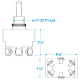 Seachoice 3-Position Heavy Duty Toggle Switch, On/Off/On - SC50-12141 - official Seachoice product image 3