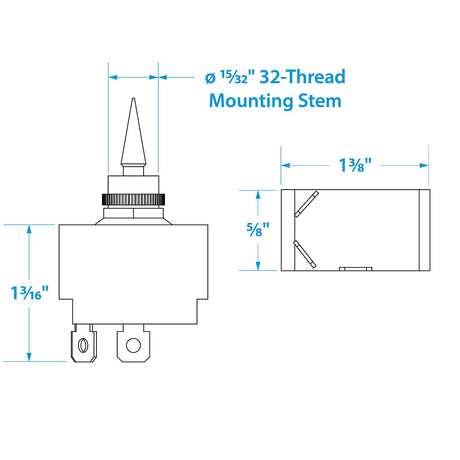 Seachoice 2-Position Illuminated Toggle Switch, On/Off - 12201 - official Seachoice product image 8