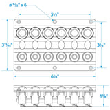 Seachoice 12331 LED 12V 6-Switch Distribution Panel, Pre-Wired, Boat Panel Mount - 12331 - official Seachoice product image 3