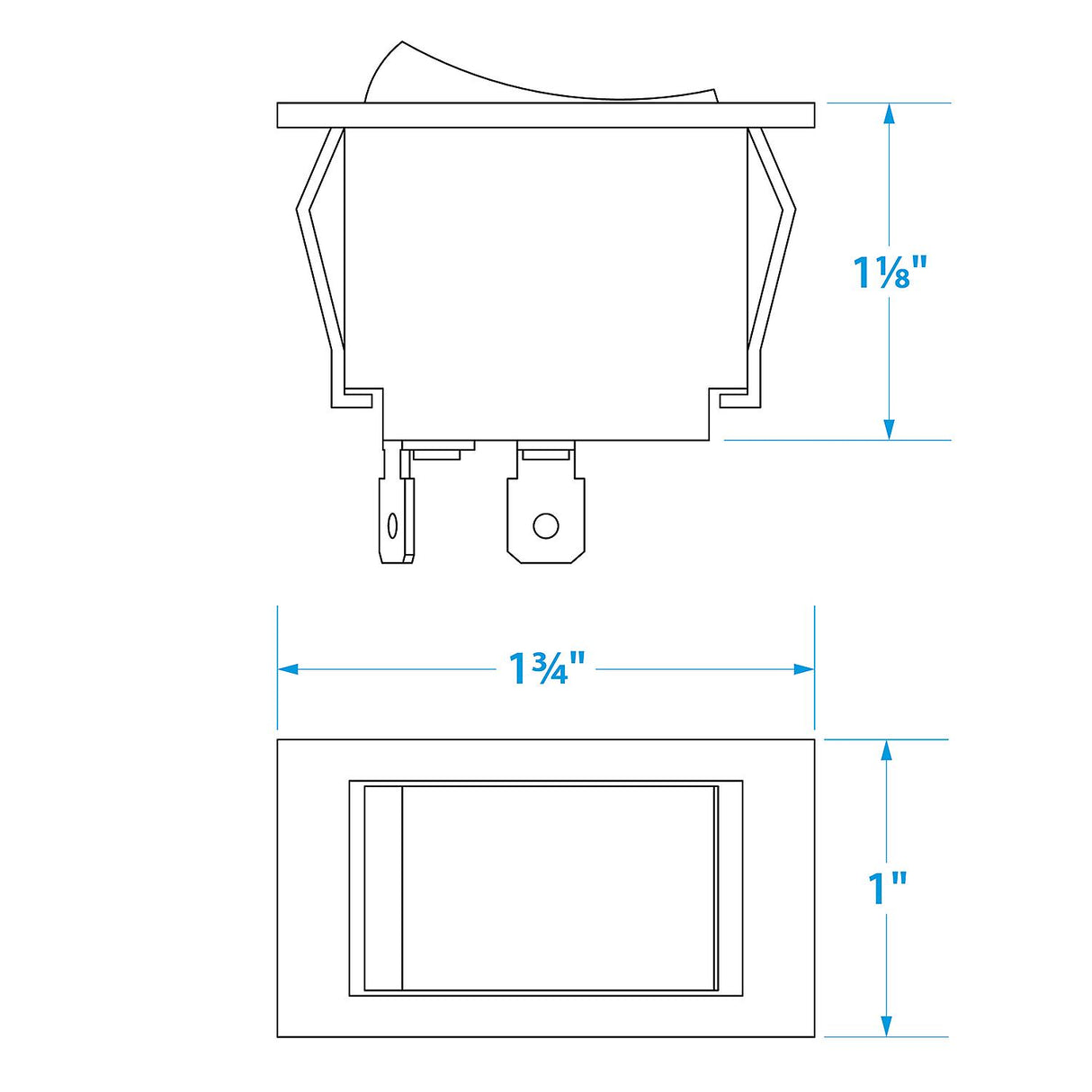 Seachoice Illuminated Rocker Switch, 3 Terminal, On/Off - 12421 - official Seachoice product image 7