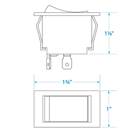 Seachoice Illuminated Rocker Switch, 3 Terminal, On/Off - 12421 - official Seachoice product image 7