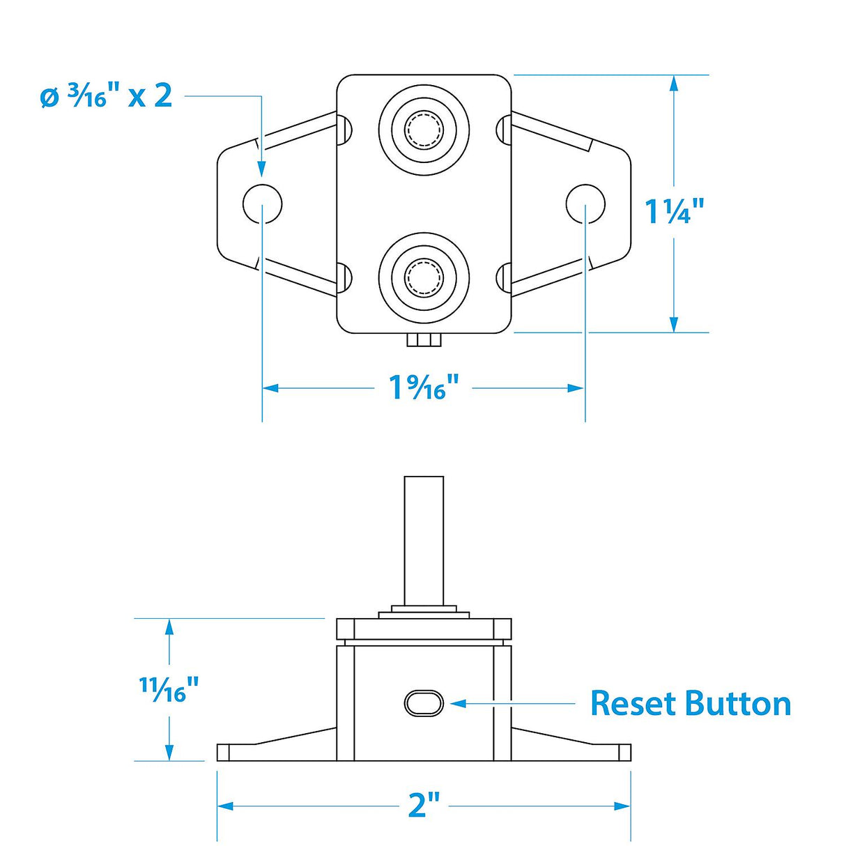 Seachoice 13061 Manual Reset Breaker, 30 Amp - 50-13061 - official Seachoice product image 4