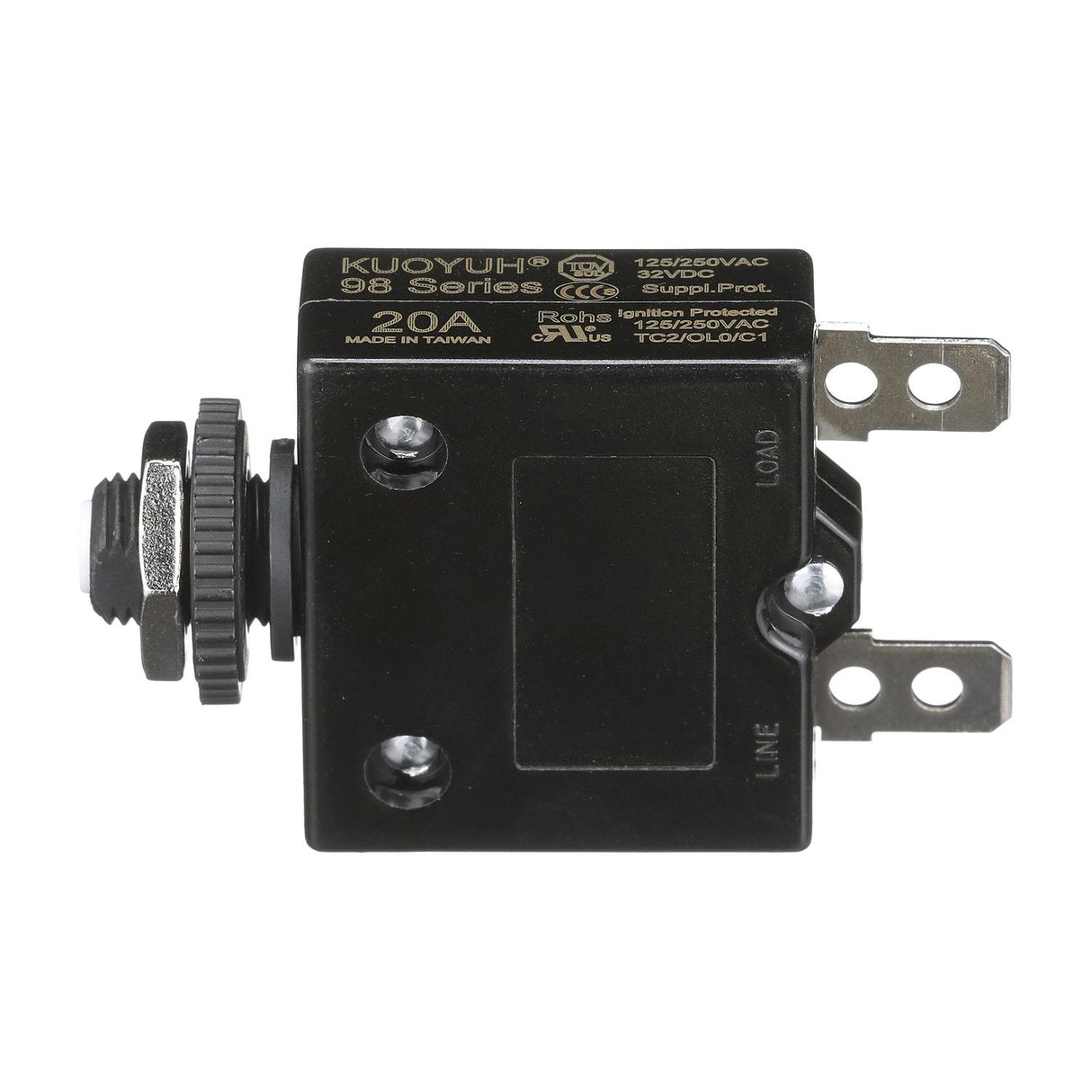 Seachoice Circuit Breaker, Push to Reset, 20 Amp - 13151