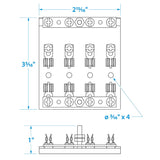 Seachoice 4-Gang Fuse and Terminal Block, Brass Clips and Contacts, SFE 20 Amp of 3AG Fuse - 13431 - official Seachoice product image 2