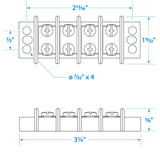 Seachoice 13561 Terminal Block, 4-Gang, Brass Clips and Contacts - SC50-13561 - official Seachoice product image 7