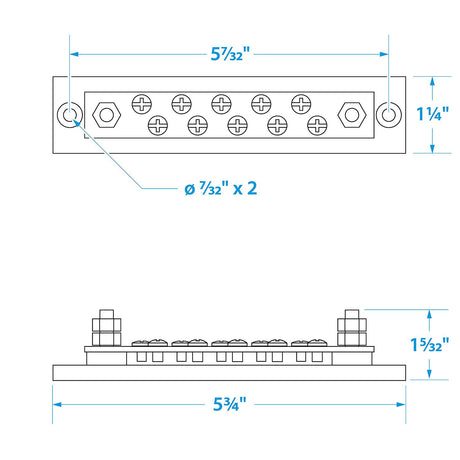 Seachoice 13631 Terminal Block, 10-Gang, Brass Clips and Contacts - 13631 - official Seachoice product image 4