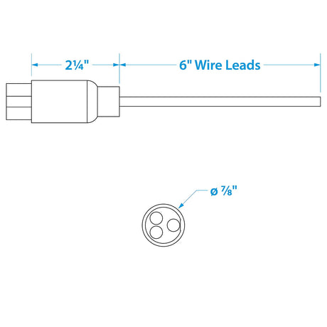 Seachoice Trolling Motor Plug, Straight Female, Motor Side, 6 in. Lead Wires - SC50-13761 - official Seachoice product image 3