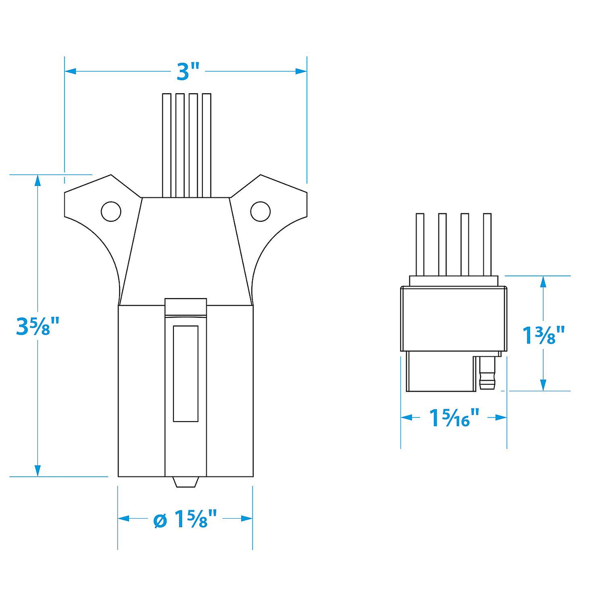 Seachoice 13831 7-Way Connector to Adapt to 4-Way Trailer - 13831 - official Seachoice product image 3