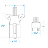 Seachoice 13831 7-Way Connector to Adapt to 4-Way Trailer - 13831 - official Seachoice product image 3