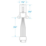 Seachoice 7-Way Round to 5-Way Flat Boat Trailer Adapter Plug, 8 in. - 13881 - official Seachoice product image 2
