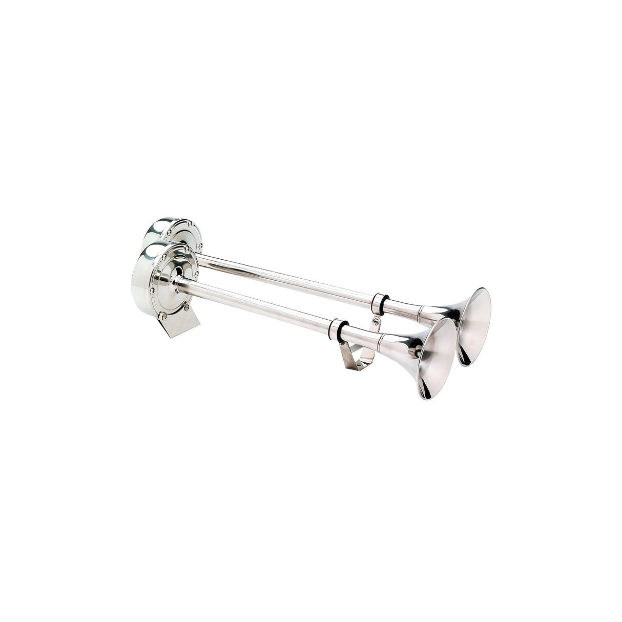Seachoice 14561 Stainless Steel Dual Trumpet Horn, Vibration-Free Mounting Pad, 20-3/4 in. Long, 12V - 14561 - official Seachoice product image 7