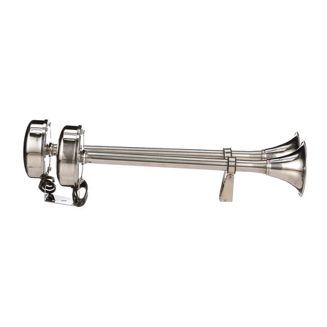 Seachoice 14561 Stainless Steel Dual Trumpet Horn, Vibration-Free Mounting Pad, 20-3/4 in. Long, 12V - 14561 - official Seachoice product image 5