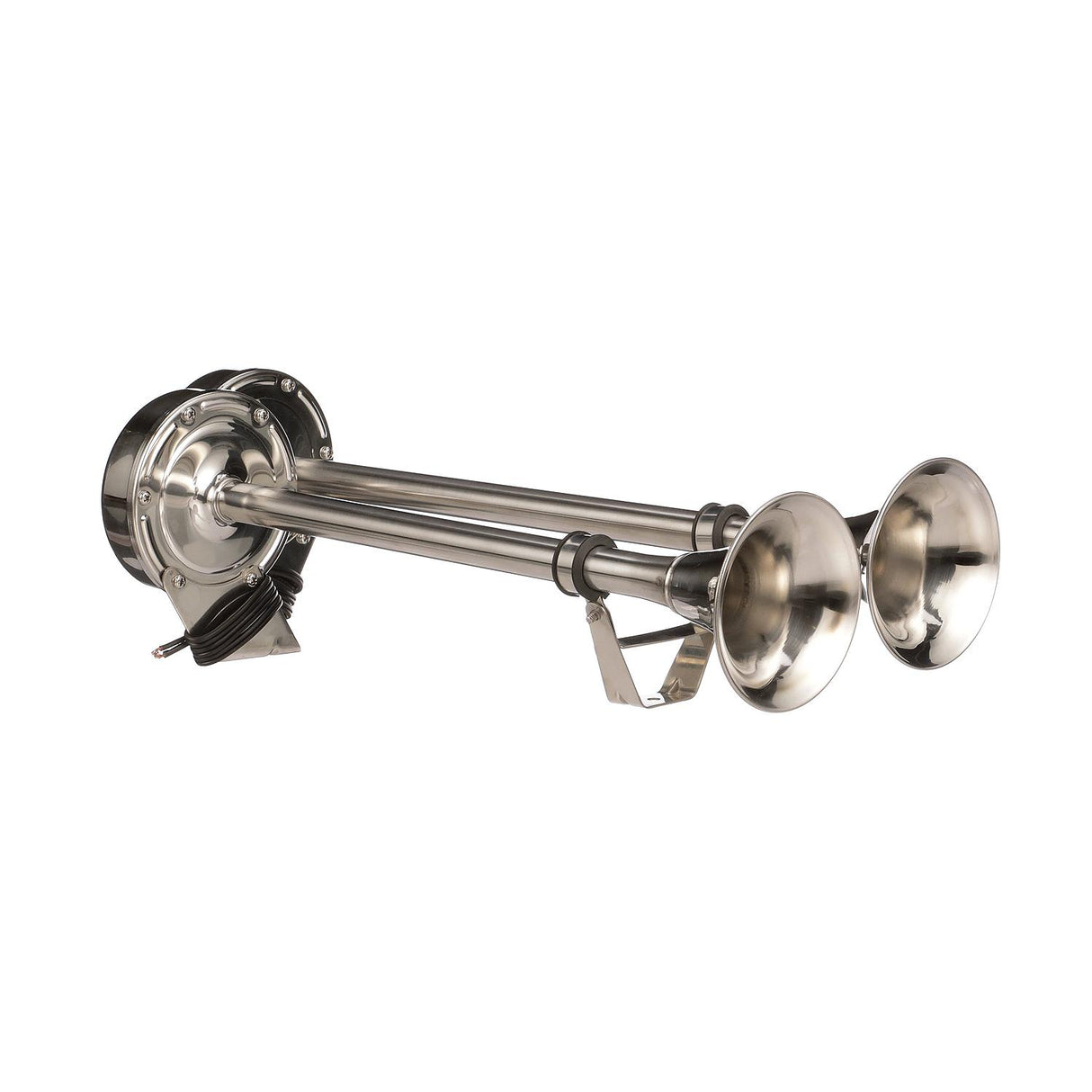 Seachoice 14561 Stainless Steel Dual Trumpet Horn, Vibration-Free Mounting Pad, 20-3/4 in. Long, 12V - 14561 - official Seachoice product image 4