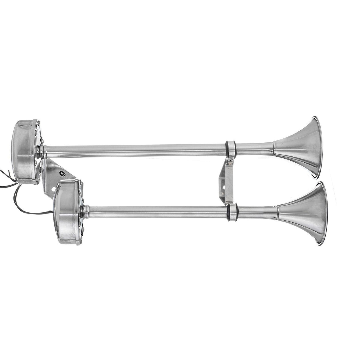 Seachoice 14631 Dual Trumpet Electric Horn, Stainless Steel, 123 dB Rating, 24V, 5 Max Amps. 18-1/2 in. L X 8 in. W X 5 in. H - HYF-305LT-24V - official Seachoice product image 5