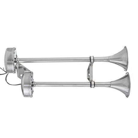 Seachoice 14631 Dual Trumpet Electric Horn, Stainless Steel, 123 dB Rating, 24V, 5 Max Amps. 18-1/2 in. L X 8 in. W X 5 in. H - HYF-305LT-24V - official Seachoice product image 5