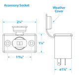 Seachoice Accessory Plug and Socket, 12V Spotlight - 15001 - official Seachoice product image 2