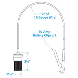 Seachoice Adapter Plug to Battery Cigarette Lighter, 12V - 15031 - official Seachoice product image 8