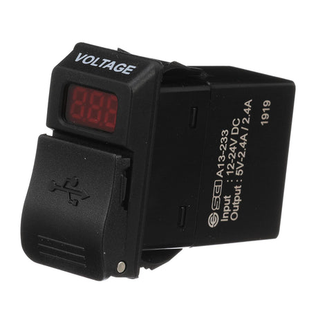 Seachoice Dual USB Voltmeter, 12-24V - A13-233A-01-BBRV - official Seachoice product image 8