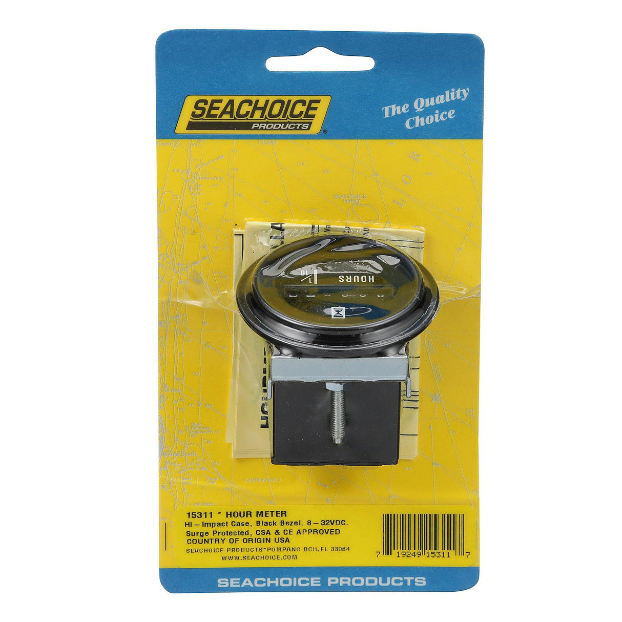 Seachoice 15311 Hourmeter Gauge for Boats, Round, 2 in., Black Bezel - SC50-15311 - official Seachoice product image 4