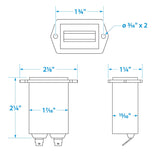 Seachoice 15321 Hourmeter Gauge for Boats, Rectangular, Black - SC50-15321 - official Seachoice product image 2