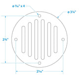 Seachoice Round Ventilator Cover, 3-1/4 In. Diameter, Will Cover Holes Up to 2-1/2 In., Stamped Stainless Steel - SC50-16081 - official Seachoice product image 5