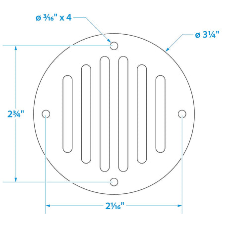 Seachoice Round Ventilator Cover, 3-1/4 In. Diameter, Will Cover Holes Up to 2-1/2 In., Stamped Stainless Steel - SC50-16081 - official Seachoice product image 5