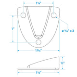 Seachoice Clam Shell Vent, 1-5/16 In. X 1-1/2 In., Chrome-Plated Brass - 16101 - official Seachoice product image 3