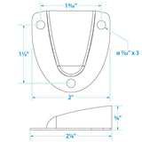Seachoice Clam Shell Vent, 2 In. X 2-3/32 In., Chrome-Plated Brass - 16131 - official Seachoice product image 5