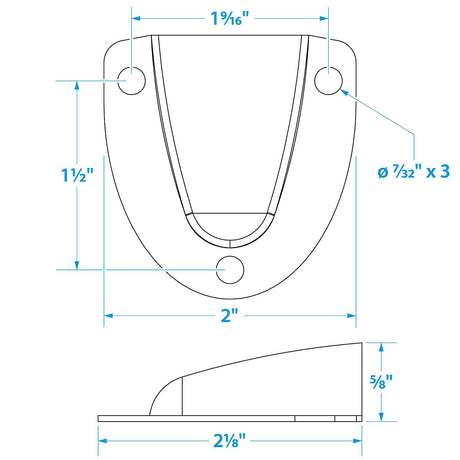 Seachoice Clam Shell Vent, 2 In. X 2-3/32 In., Chrome-Plated Brass - 16131 - official Seachoice product image 5