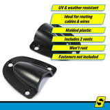 Seachoice 16191 Molded Plastic Clam Shell Vent 2-Pack, Black - image 4