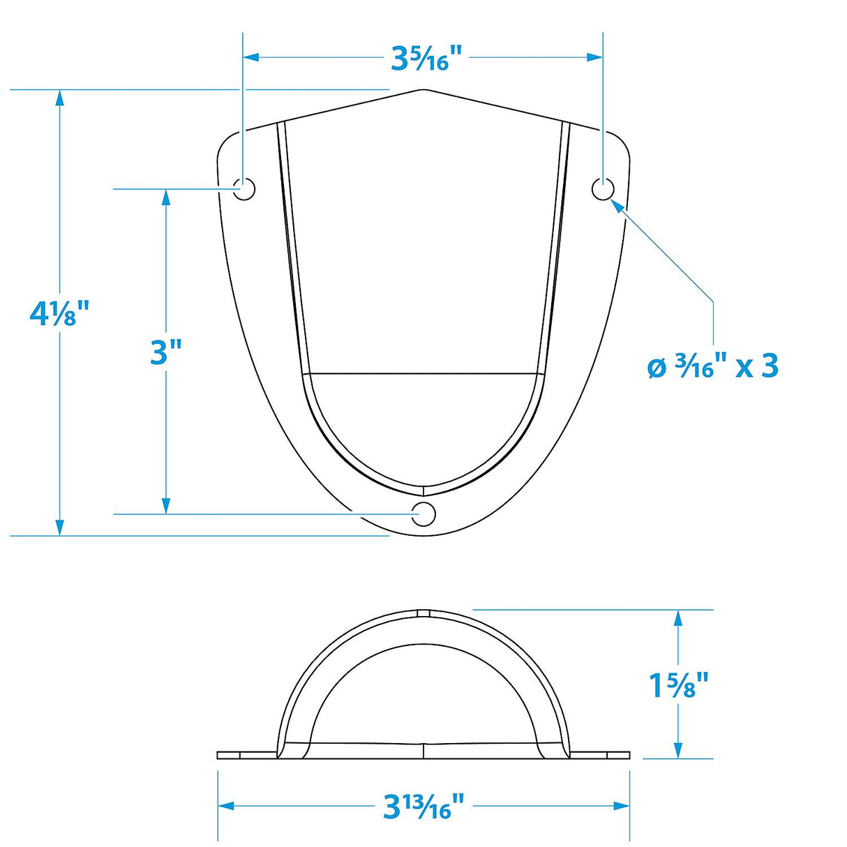 Seachoice Clam Shell Vent, 3-3/4 In. X 3-3/4 In., Stainless Steel - 50-16231 - official Seachoice product image 6
