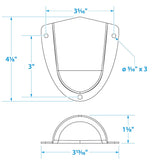 Seachoice Clam Shell Vent, 3-3/4 In. X 3-3/4 In., Stainless Steel - 50-16231 - official Seachoice product image 6