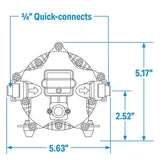 Seachoice 17883 Water-Pressure Pump, 12V, 3.5 GPM, 60 PSI - NMDP1-040-060-52A - image 2